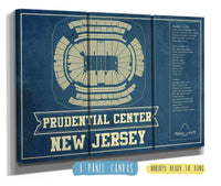 Cutler West 48" x 32" / 3 Panel Canvas Wrap New Jersey Devils Prudential Center Vintage Hockey Print 933350199_80309
