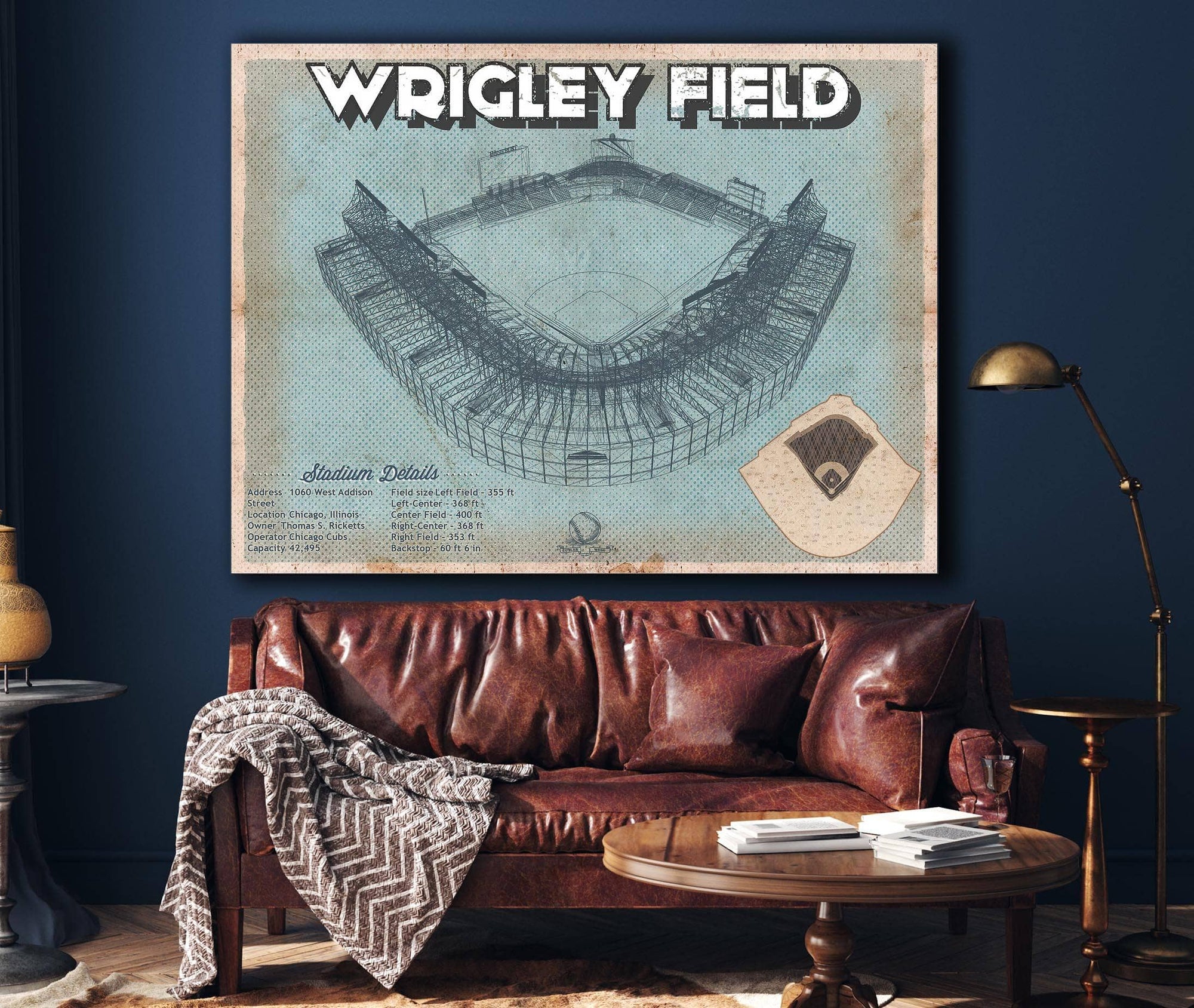 Cutler West Wrigley Field Art - Chicago Cubs Baseball Print