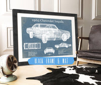 Cutler West 1965 Chevrolet Impala Blueprint Vintage Auto Print