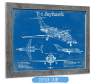 Cutler West Military Aircraft 14" x 11" / Greyson Frame T-1 Jayhawk Vintage Blueprint Coffee Cup 912345686_18401