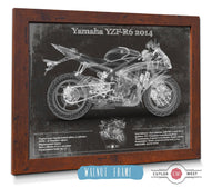 Cutler West Yamaha YZF-R6 2014 Blueprint Motorcycle Patent Print