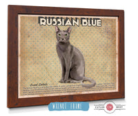 Cutler West Russian Blue Cat Breed Art Print Pet Vintage Print