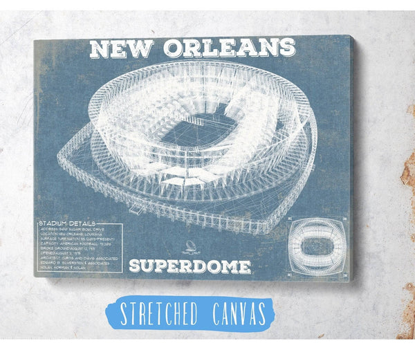 Cutler West New Orleans Saints Superdome Seating Chart - Vintage Football  Team Color Print