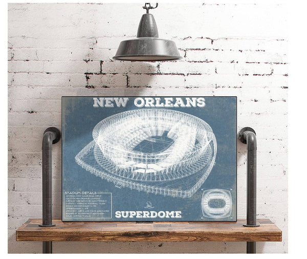 Cutler West New Orleans Saints Superdome Seating Chart - Vintage Football  Team Color Print
