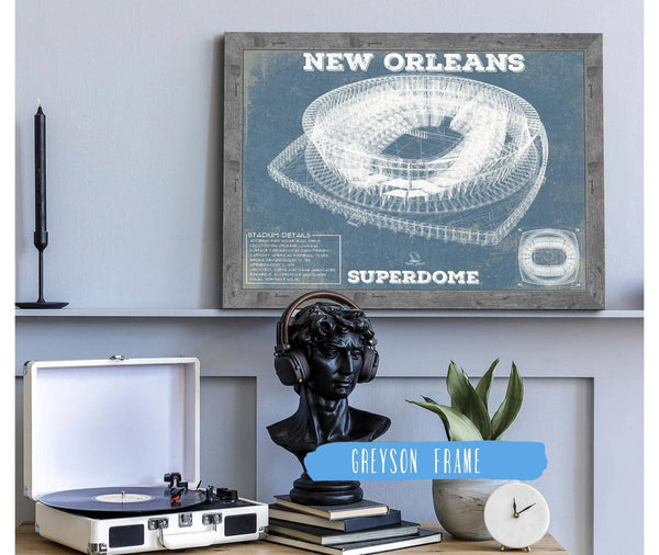 Cutler West New Orleans Saints Superdome Seating Chart - Vintage Football  Team Color Print