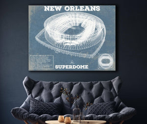 Cutler West New Orleans Saints Superdome Seating Chart - Vintage Football  Team Color Print