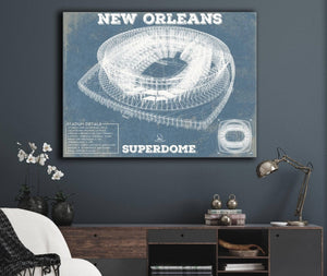 Cutler West New Orleans Saints Superdome Seating Chart - Vintage Football  Team Color Print