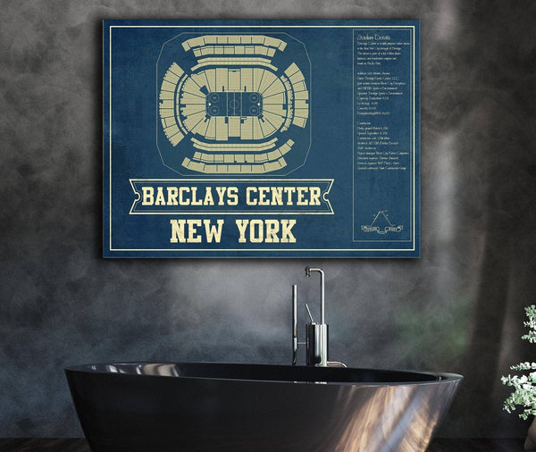 Cutler West New York Islanders Barclays Center NHL Vintage Hockey Print
