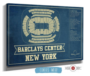 14" x 11" / Stretched Canvas Wrap Cutler West New York Islanders Barclays Center NHL Vintage Hockey Print