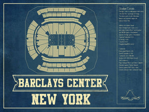 14" x 11" / Unframed Cutler West New York Islanders Barclays Center NHL Vintage Hockey Print