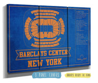 Cutler West 48" x 32" / 3 Panel Canvas Wrap New York Islanders Team Color Barclays Center NHL Vintage Hockey Print 933350202_80506