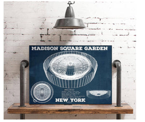 Cutler West New York Knicks - Madison Square Garden Vintage Blueprint  NBA Basketball NBA Print 2022