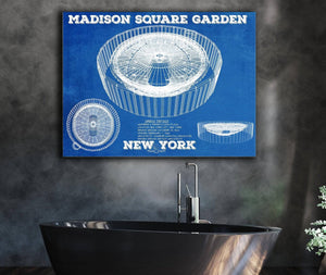 Cutler West New York Knicks - Madison Square Garden Vintage Blueprint NBA Basketball NBA - Team Color Print