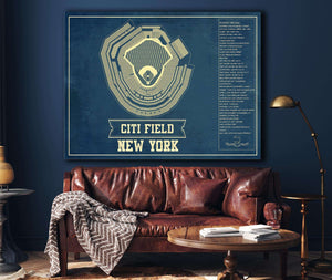 Cutler West New York Mets - Citi Field Seating Chart Baseball Vintage Print
