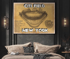 Cutler West New York Mets Citi Field Vintage Seating Chart Baseball Print