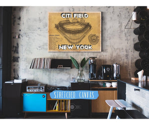 Cutler West New York Mets Citi Field Vintage Seating Chart Baseball Print