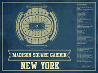 Cutler West 14" x 11" / Unframed New York Rangers - Madison Square Garden Vintage Hockey Blueprint NHL Print 662058335-TOP