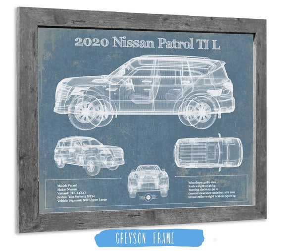 Cutler West Nissan Patrol Ti L 2020 Vintage Blueprint Auto Print