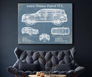 Cutler West Nissan Patrol Ti L 2020 Vintage Blueprint Auto Print