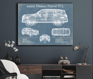 Cutler West Nissan Patrol Ti L 2020 Vintage Blueprint Auto Print