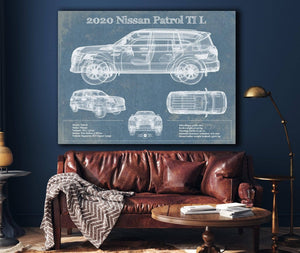 Cutler West Nissan Patrol Ti L 2020 Vintage Blueprint Auto Print