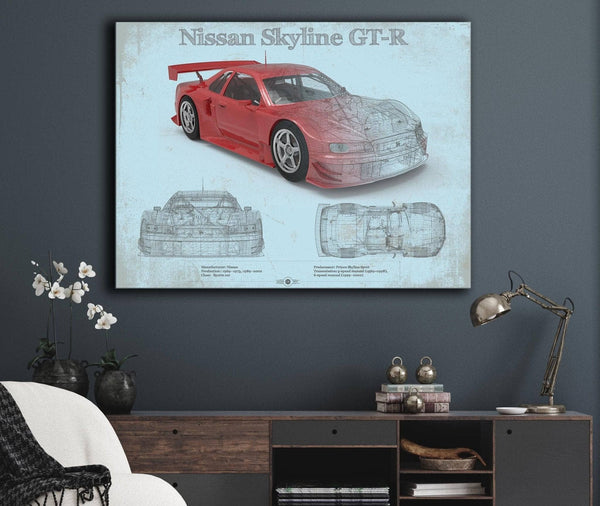 Cutler West Nissan Skyline GT R Original Blueprint Art