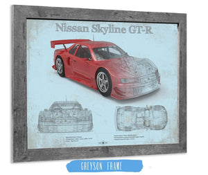 Cutler West Nissan Skyline GT R Original Blueprint Art