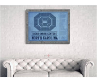 Cutler West Basketball Collection Dean E. Smith Center North Carolina Tar Heels Team Colors NCAA College Basketball Blueprint Art