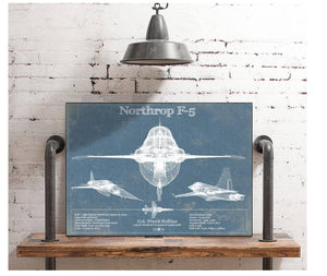 Cutler West Northrop F-5 Aircraft Blueprint Original Military Wall Art
