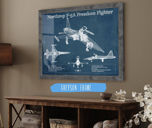 Cutler West Northrop F-5A Freedom Fighter Patent Blueprint Original Military Wall Art