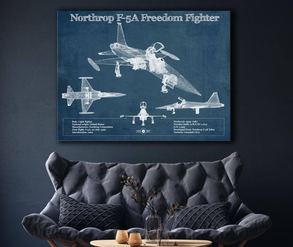 Cutler West Northrop F-5A Freedom Fighter Patent Blueprint Original Military Wall Art