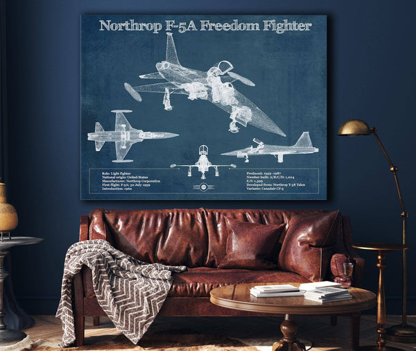 Cutler West Northrop F-5A Freedom Fighter Patent Blueprint Original Military Wall Art