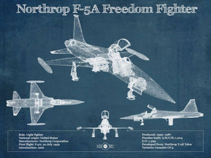 14" x 11" / Unframed Cutler West Northrop F-5A Freedom Fighter Patent Blueprint Original Military Wall Art