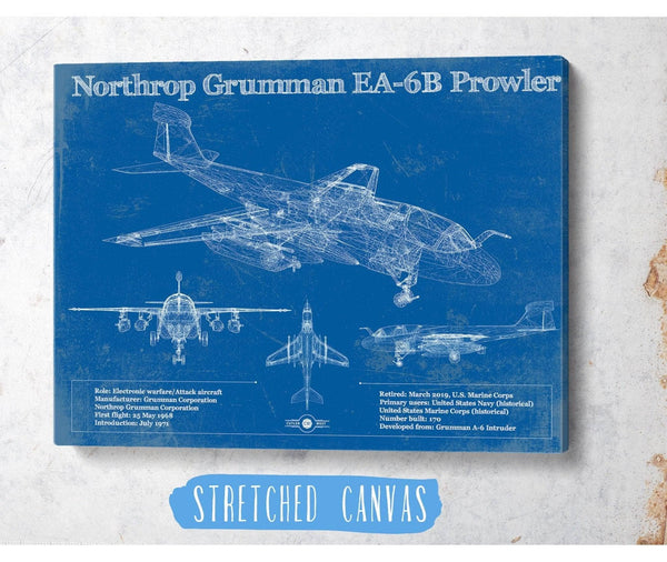 Cutler West Northrop Grumman EA-6B Prowler Patent Blueprint Original Military Wall Art