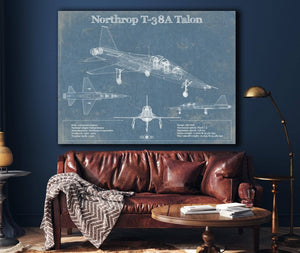 Cutler West Northrop T-38A Talon Patent Blueprint Original Military Wall Art