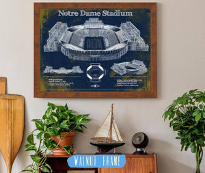 Cutler West Notre Dame Stadium 2021 Version Team Color Vintage Art Print