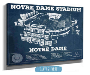 Cutler West Notre Dame Stadium Vintage Art Print