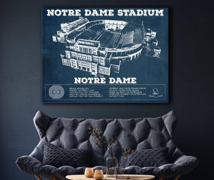 Cutler West Notre Dame Stadium Vintage Art Print