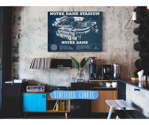 Cutler West Notre Dame Stadium Vintage Art Print