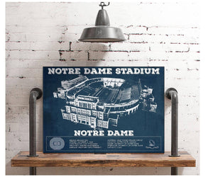 Cutler West Notre Dame Stadium Vintage Art Print