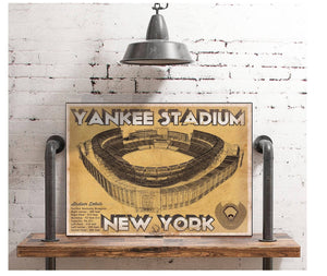 Cutler West NY Yankees - Vintage Yankee Stadium Blueprint Baseball Print