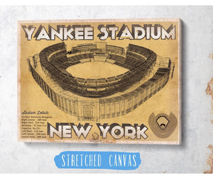Cutler West NY Yankees - Vintage Yankee Stadium Blueprint Baseball Print