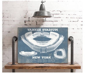 Cutler West NY Yankees - Yankee Stadium Blueprint Vintage Baseball Print