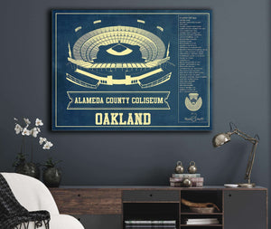 Cutler West Oakland A's Alameda County Coliseum Seating Chart - Vintage Baseball Fan Print