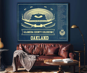 Cutler West Oakland A's Alameda County Coliseum Seating Chart - Vintage Baseball Fan Print