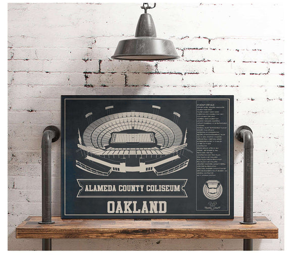 Cutler West Oakland Raiders Alameda County Coliseum Vintage - Vintage Football Print