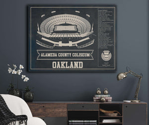 Cutler West Oakland Raiders Alameda County Coliseum Vintage - Vintage Football Print