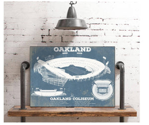 Cutler West Oakland Raiders Oakland Coliseum NFL Vintage Football Print