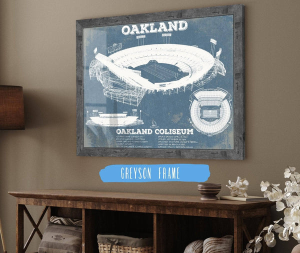 Cutler West Oakland Raiders Oakland Coliseum NFL Vintage Football Print