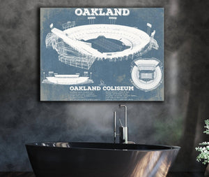 Cutler West Oakland Raiders Oakland Coliseum NFL Vintage Football Print